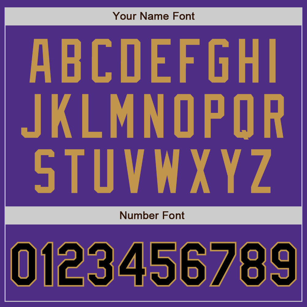 Custom Purple Black-Old Gold Bomber Full-Snap Varsity Letterman Two Tone Hoodie Jacket