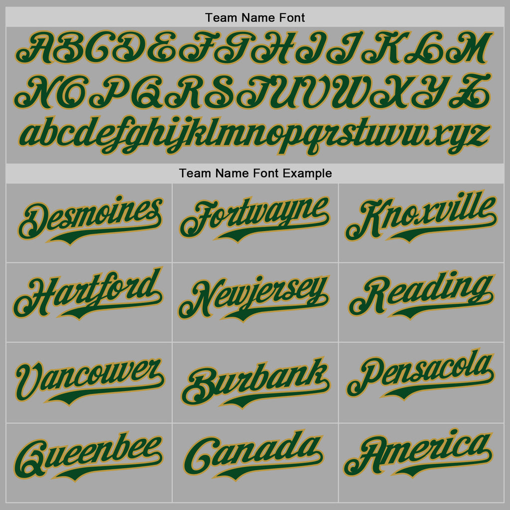 Custom Gray Green-Old Gold Bomber Full-Snap Varsity Letterman Two Tone Hoodie Jacket