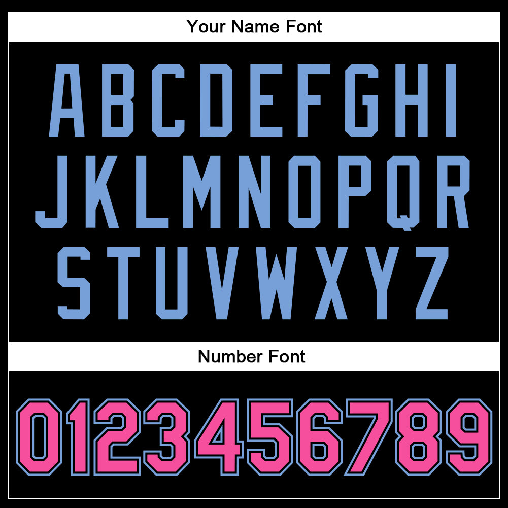 Custom Black Pink-Light Blue Bomber Full-Snap Varsity Faux Leather Letterman Jacket