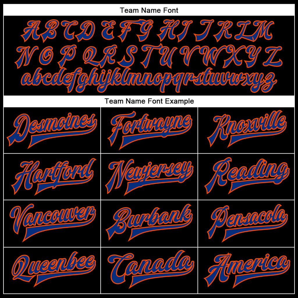 Custom Black Royal-Orange Bomber Full-Snap Varsity Faux Leather Letterman Jacket