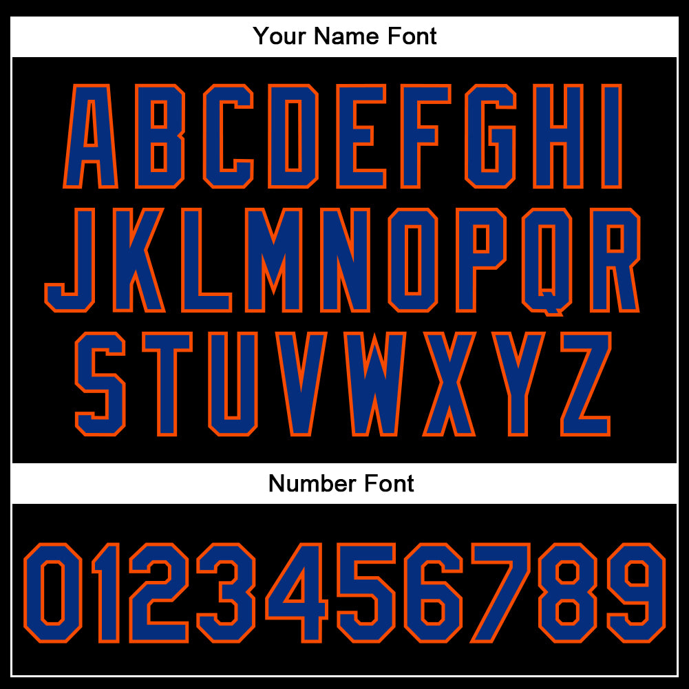 Custom Black Royal-Orange Bomber Full-Snap Varsity Faux Leather Letterman Jacket