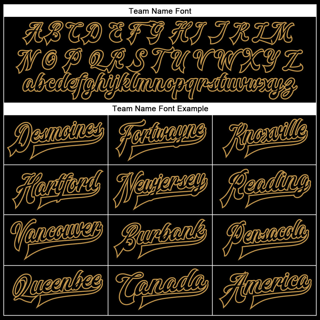 Custom Black Black-Old Gold Bomber Full-Snap Varsity Faux Leather Letterman Jacket