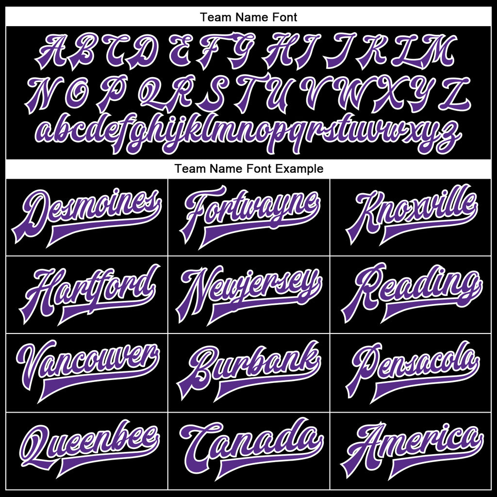 Custom Black Purple-White Bomber Full-Snap Varsity Faux Leather Letterman Jacket