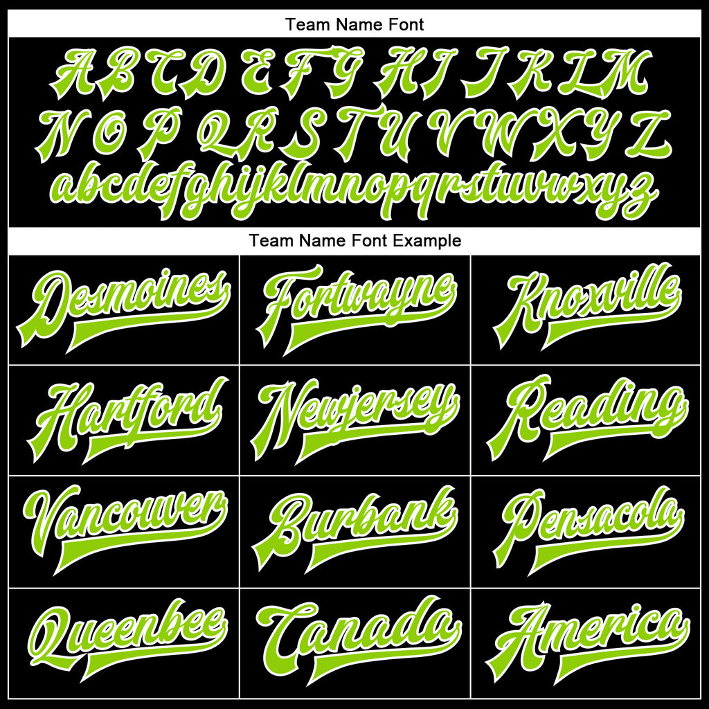 Custom Black Neon Green-White Bomber Full-Snap Varsity Faux Leather Letterman Jacket