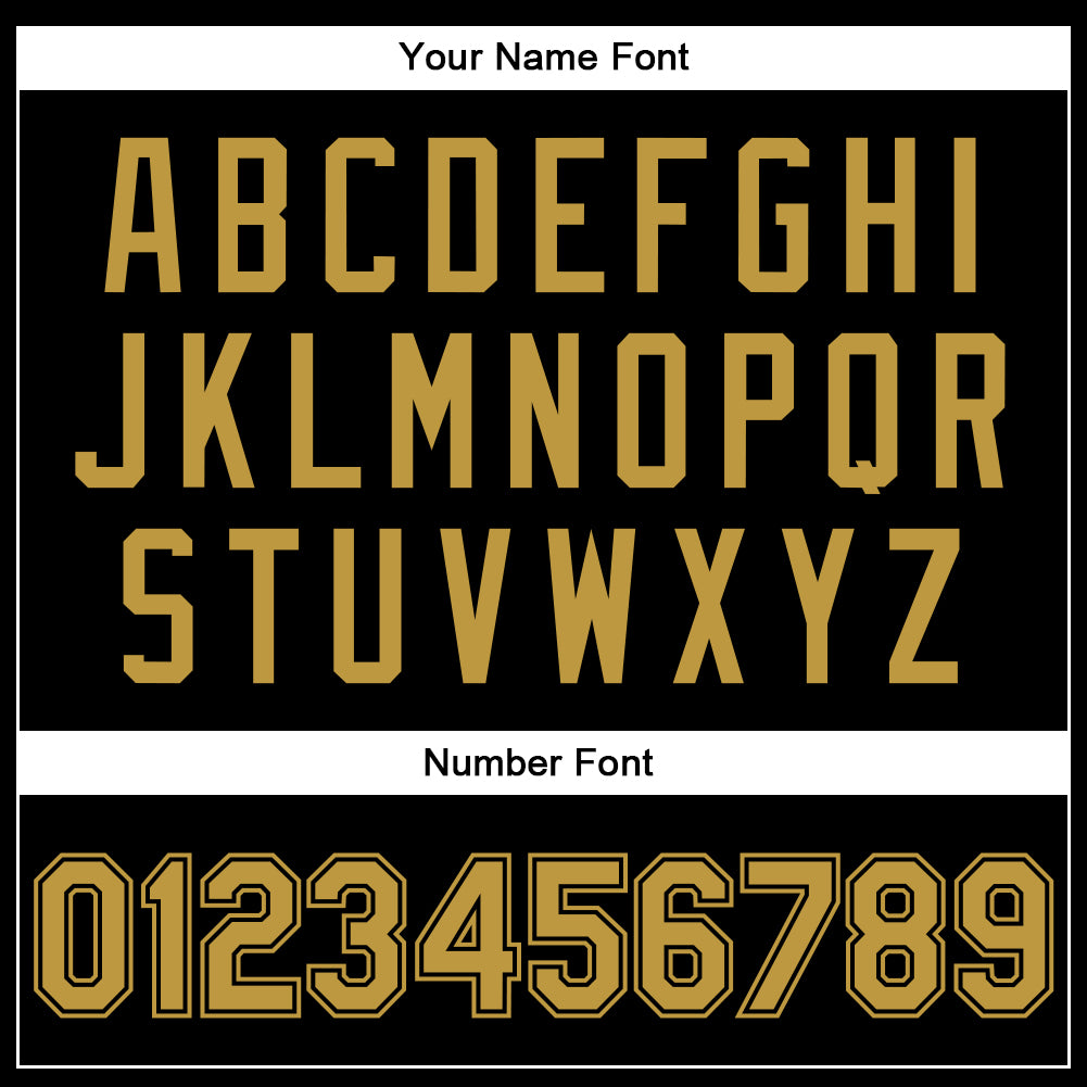 Custom Black Old Gold-Black Bomber Full-Snap Varsity Faux Leather Letterman Jacket