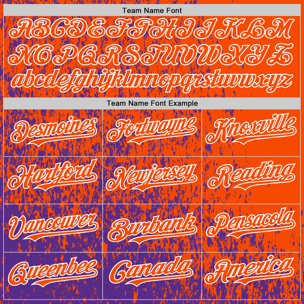 Custom Purple Orange-White Abstract Fragment Art 3D Pattern Design Bomber Full-Snap Varsity Letterman Hoodie Jacket