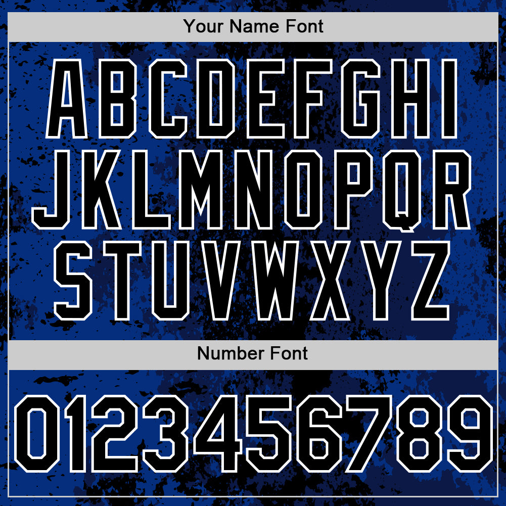 Custom Royal Black-White 3D Pattern Design Bomber Full-Snap Varsity Letterman Hoodie Jacket