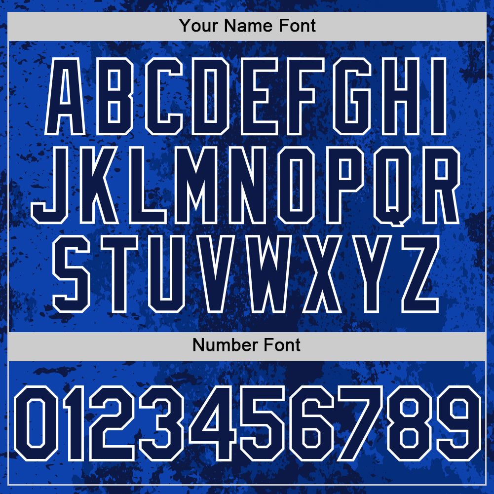 Custom Royal Navy-White 3D Pattern Design Bomber Full-Snap Varsity Letterman Hoodie Jacket