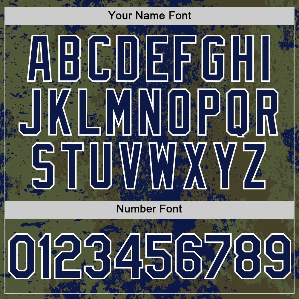 Custom Olive Navy-White 3D Pattern Design Bomber Full-Snap Varsity Letterman Hoodie Jacket