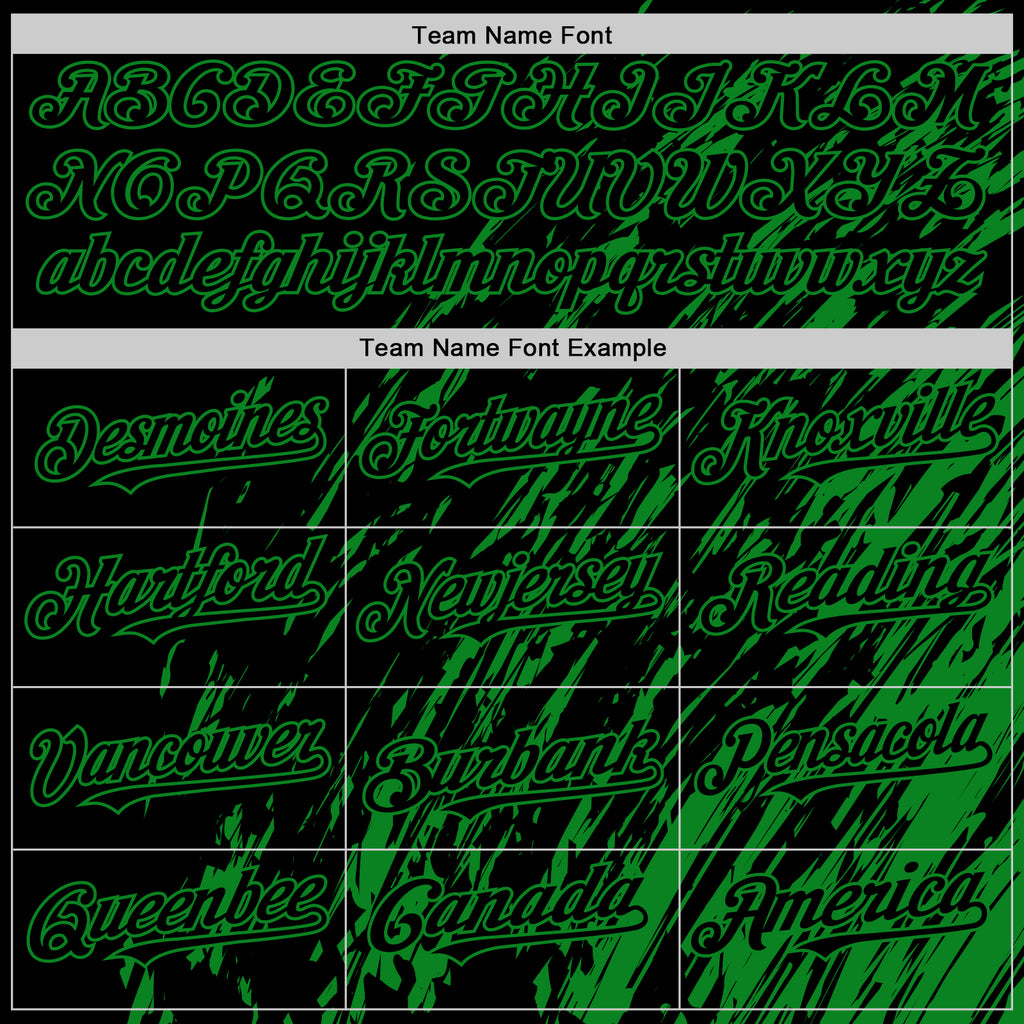 Custom Black Black-Grass Green 3D Pattern Design Bomber Full-Snap Varsity Letterman Hoodie Jacket