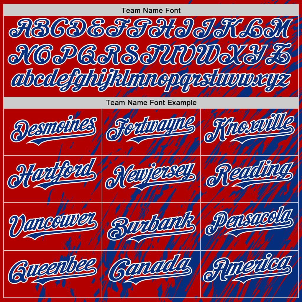 Custom Red Royal-White 3D Pattern Design Bomber Full-Snap Varsity Letterman Hoodie Jacket