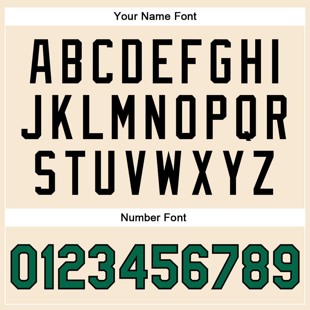 Custom Cream Kelly Green-Black Bomber Full-Snap Varsity Faux Leather Letterman Jacket