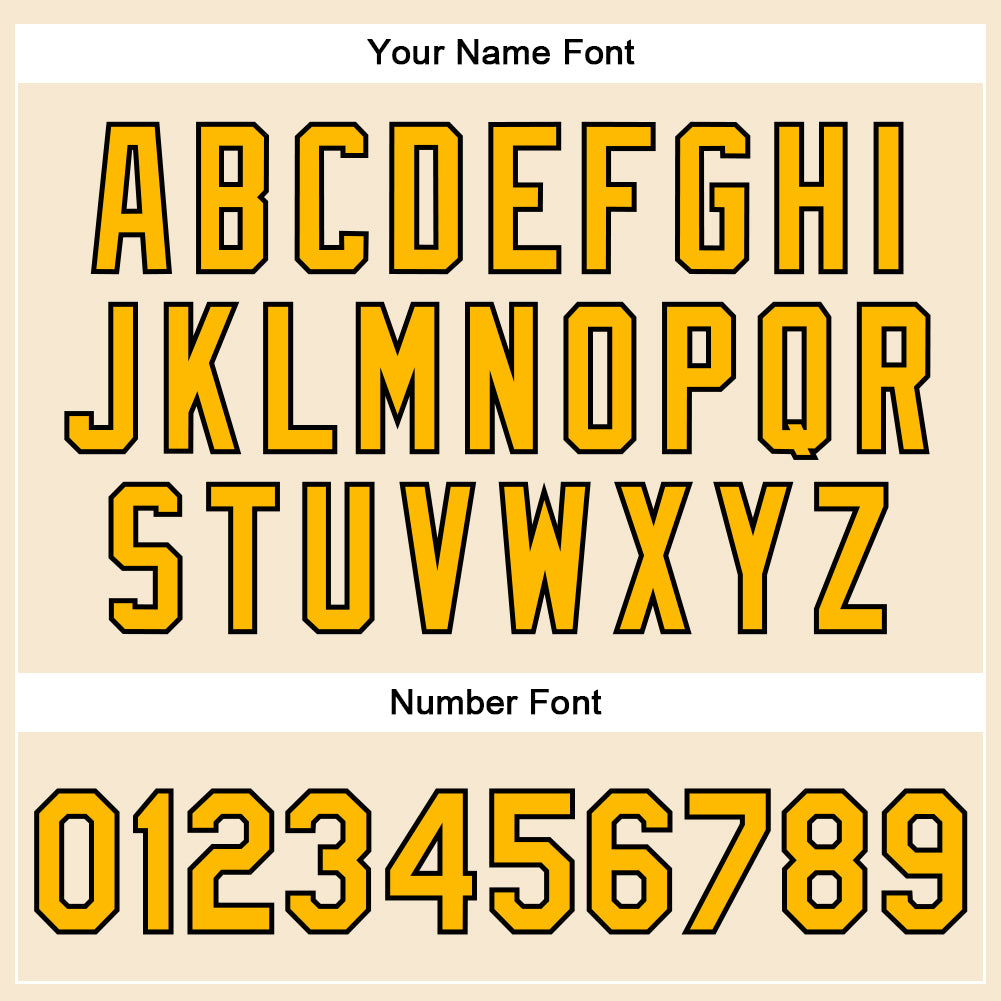 Custom Cream Gold-Black Bomber Full-Snap Varsity Faux Leather Letterman Jacket