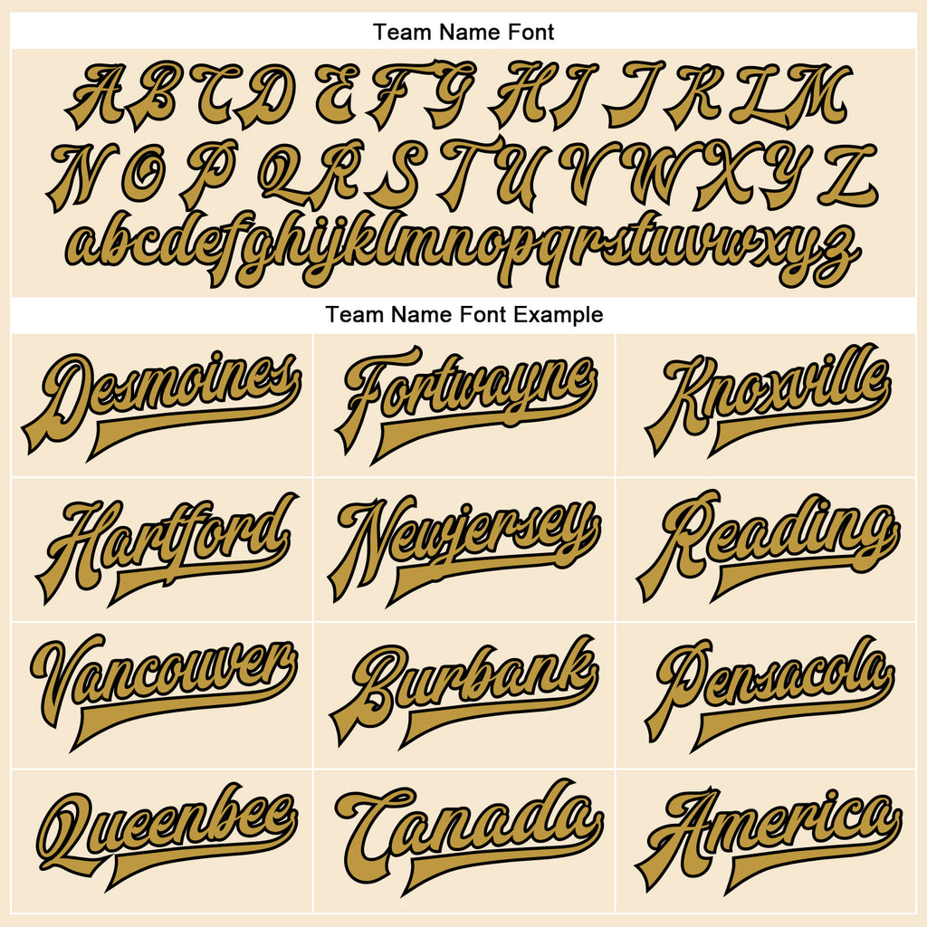 Custom Cream Old Gold-Black Bomber Full-Snap Varsity Faux Leather Letterman Jacket