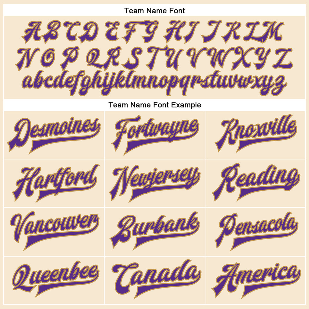 Custom Cream Purple-Old Gold Bomber Full-Snap Varsity Faux Leather Letterman Jacket