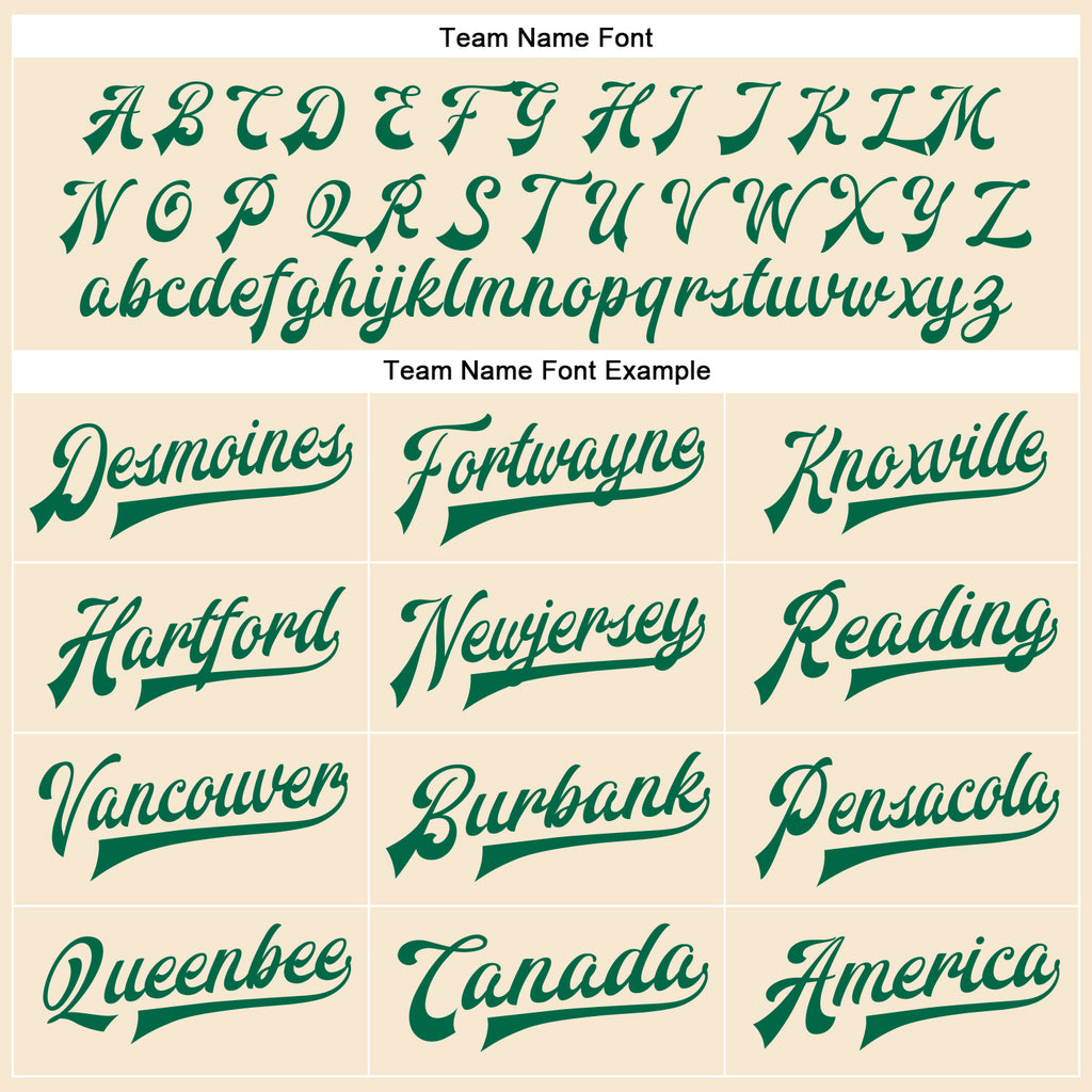 Custom Cream Kelly Green-Red Bomber Full-Snap Varsity Faux Leather Letterman Jacket