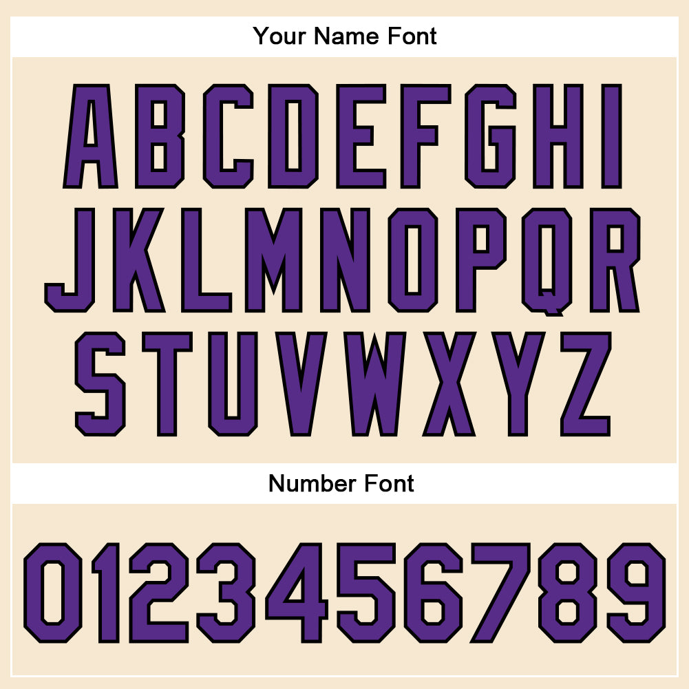 Custom Cream Purple-Black Bomber Full-Snap Varsity Faux Leather Letterman Jacket