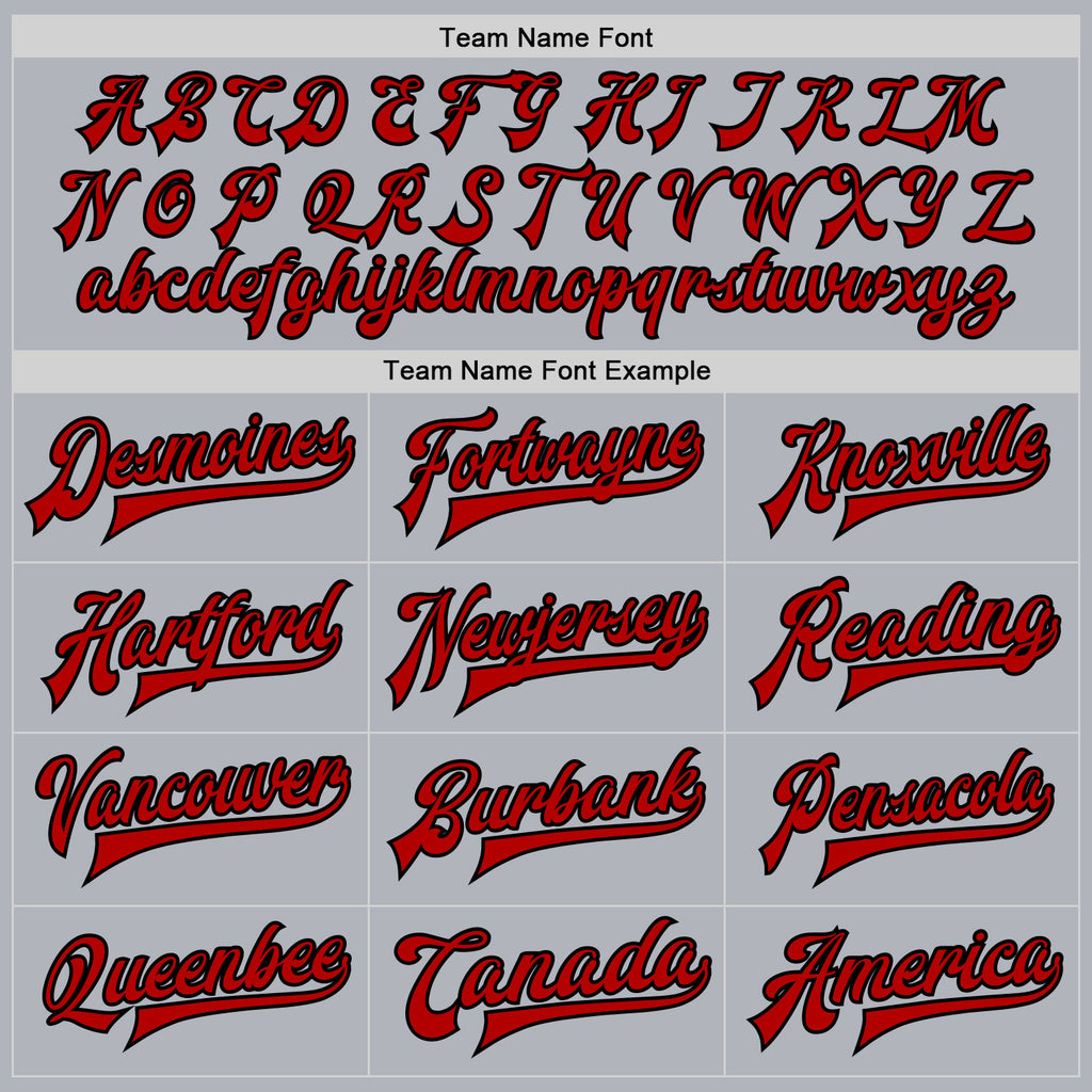 Custom Gray Red-Black Bomber Full-Snap Varsity Faux Leather Letterman Jacket