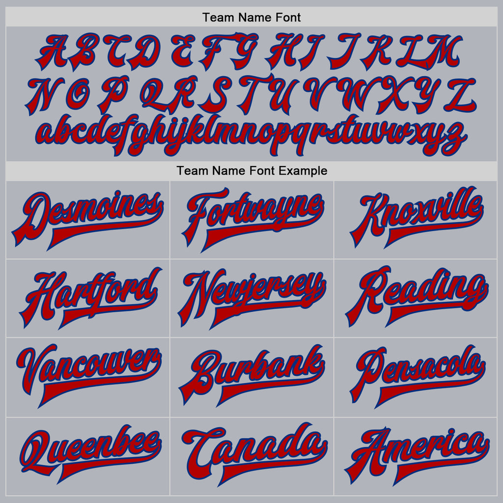 Custom Gray Red-Royal Bomber Full-Snap Varsity Faux Leather Letterman Jacket