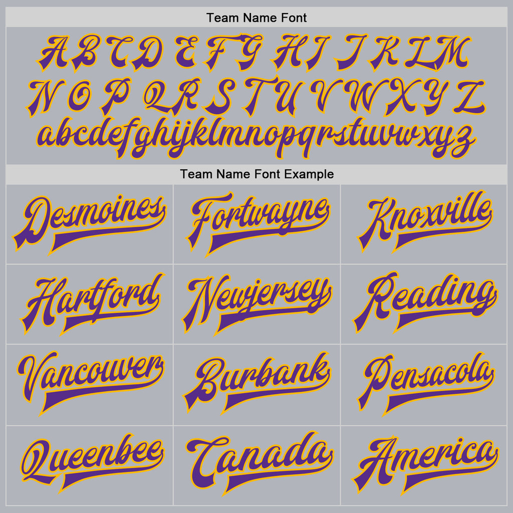 Custom Gray Purple-Gold Bomber Full-Snap Varsity Faux Leather Letterman Jacket