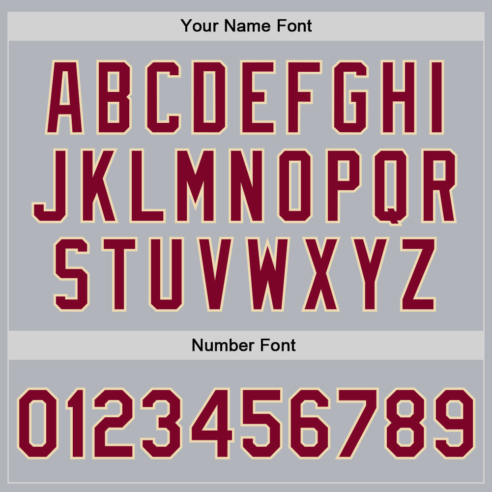 Custom Gray Maroon-Cream Bomber Full-Snap Varsity Faux Leather Letterman Jacket