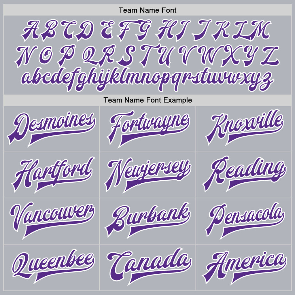 Custom Gray Purple-White Bomber Full-Snap Varsity Faux Leather Letterman Jacket