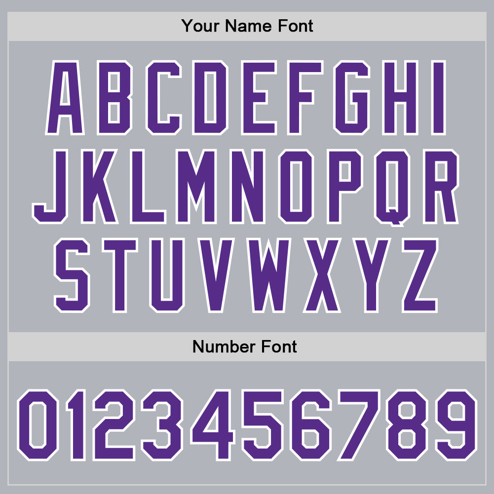 Custom Gray Purple-White Bomber Full-Snap Varsity Faux Leather Letterman Jacket