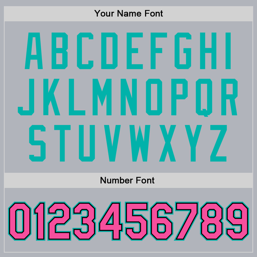 Custom Gray Pink Aqua-Black Bomber Full-Snap Varsity Faux Leather Letterman Jacket