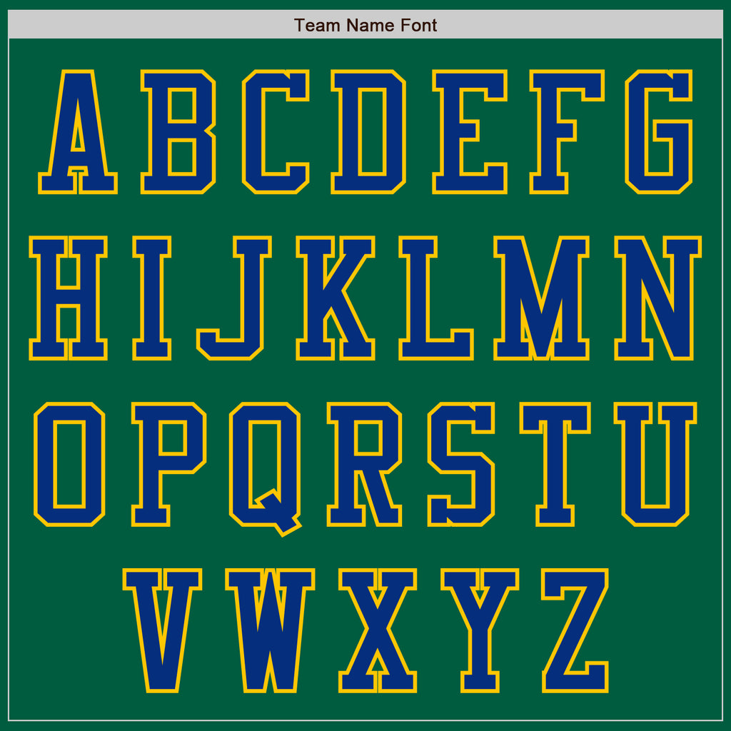 Custom Kelly Green Royal-Yellow Authentic Baseball Jersey