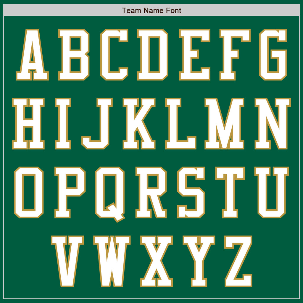 Custom Kelly Green White-Old Gold Authentic Baseball Jersey