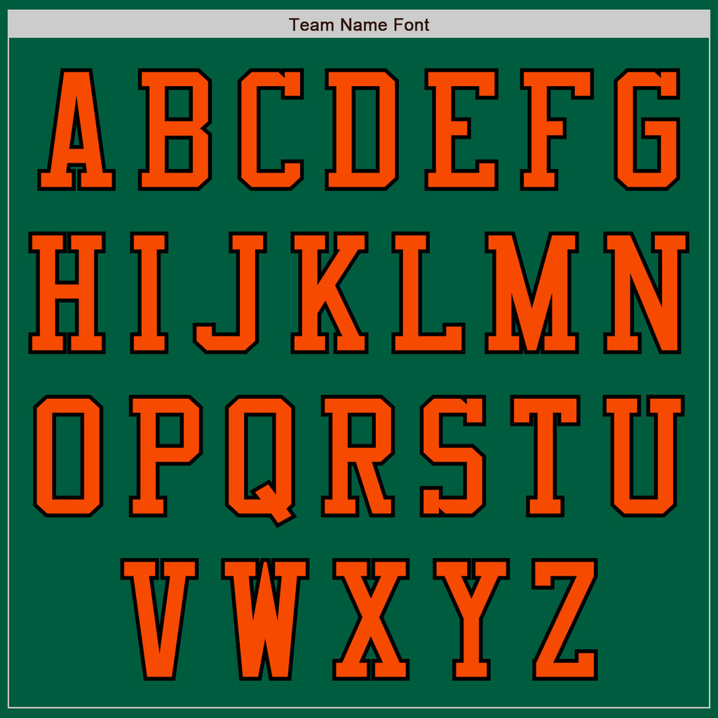 Custom Kelly Green Orange-Black Authentic Baseball Jersey