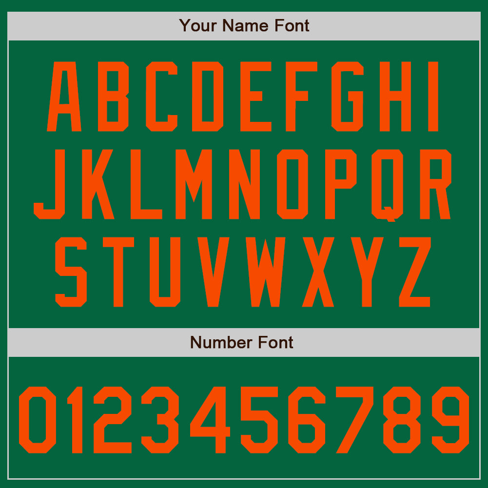 Custom Kelly Green Orange Authentic Baseball Jersey