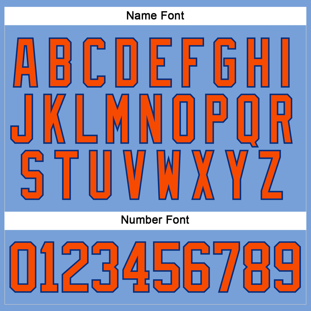 Custom Light Blue Orange-Royal Hockey Lace Neck Jersey