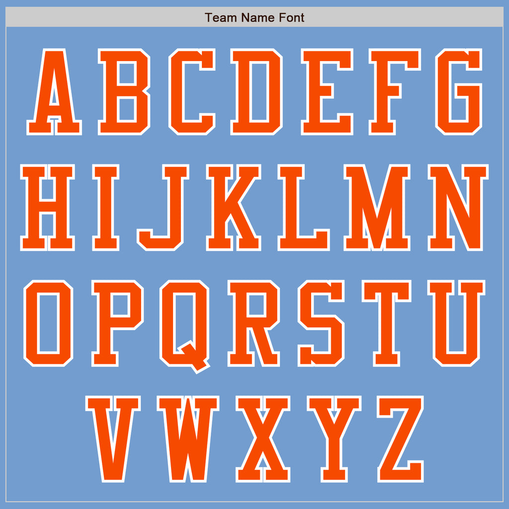 Custom Light Blue Orange-White Authentic Baseball Jersey