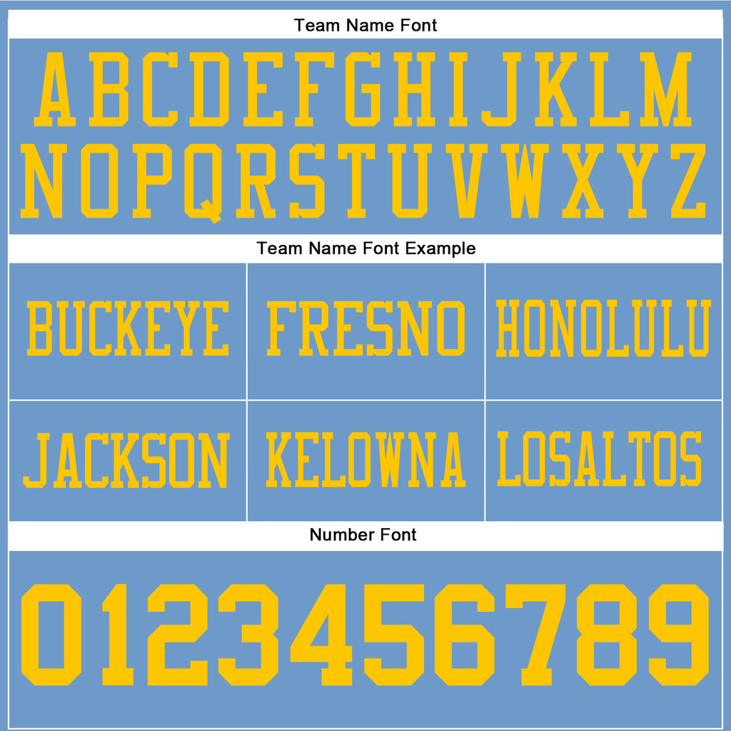 Custom Light Blue Yellow Authentic Football Jersey