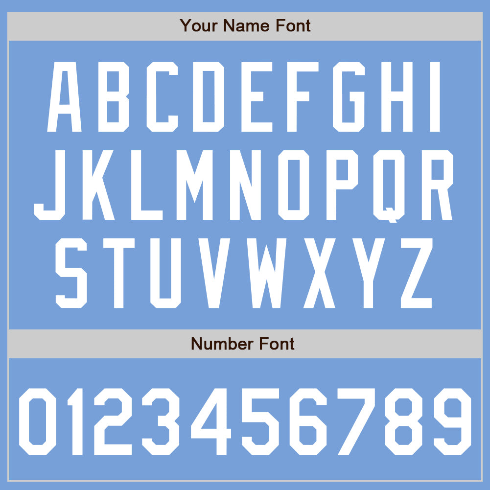 Custom Stitched Light Blue White Baseball Pullover Sweatshirt Hoodie