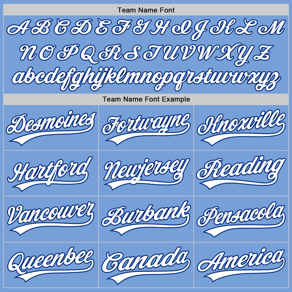 Custom Stitched Light Blue White-Royal Baseball Pullover Sweatshirt Hoodie