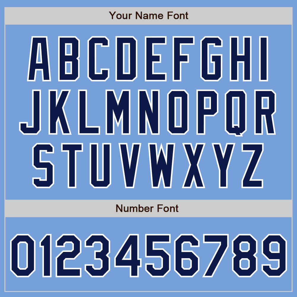 Custom Stitched Light Blue Navy-White Baseball Pullover Sweatshirt Hoodie