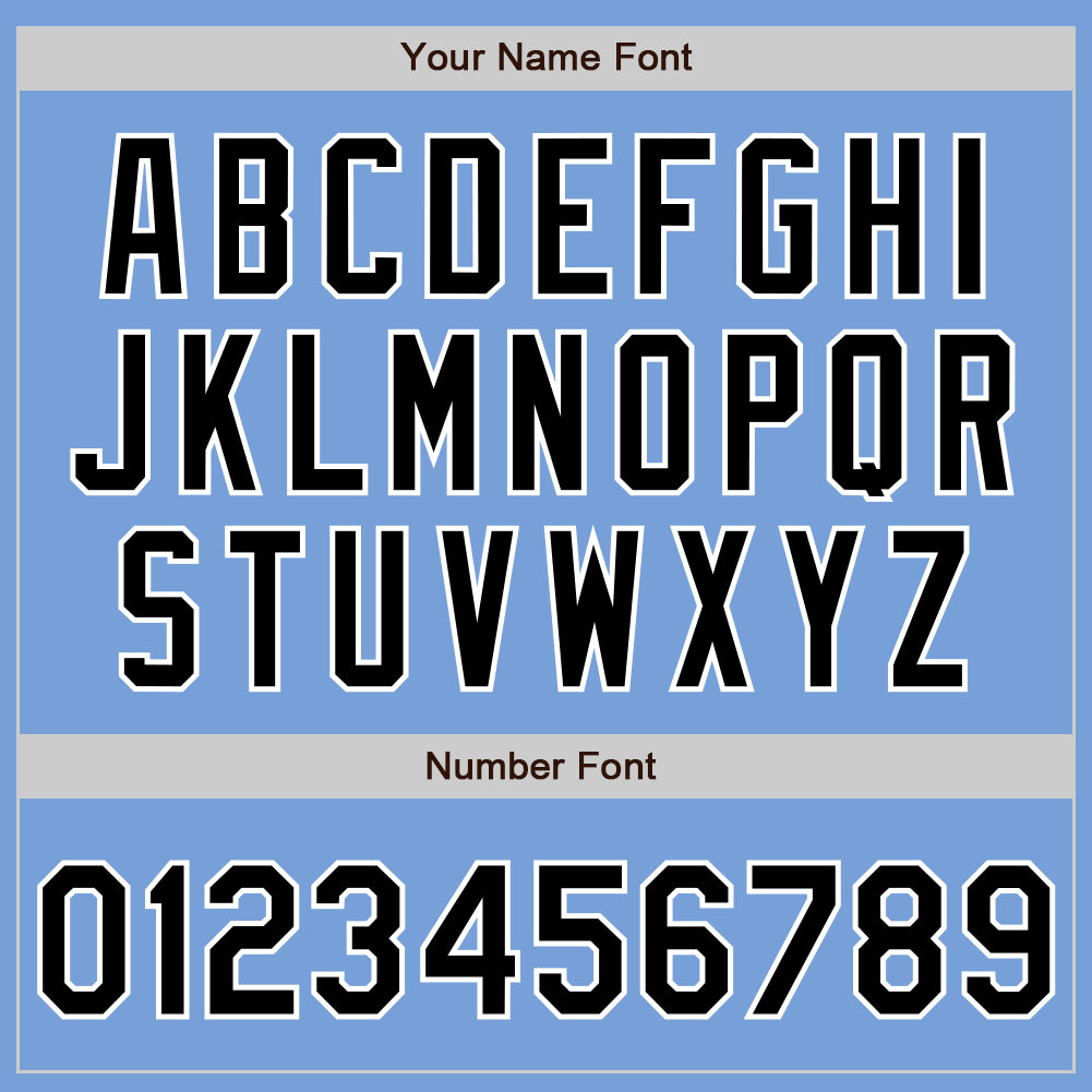 Custom Stitched Light Blue Black-White Baseball Pullover Sweatshirt Hoodie