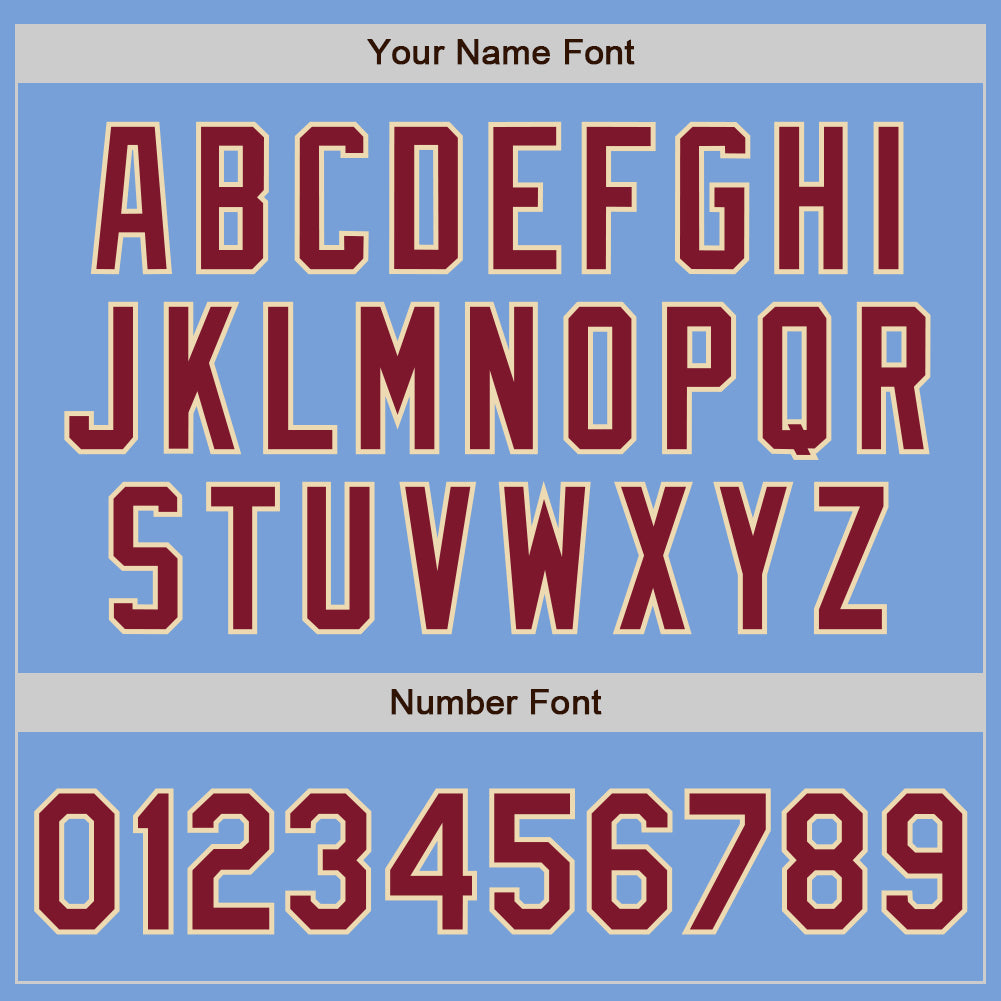 Custom Stitched Light Blue Crimson-Cream Baseball Pullover Sweatshirt Hoodie