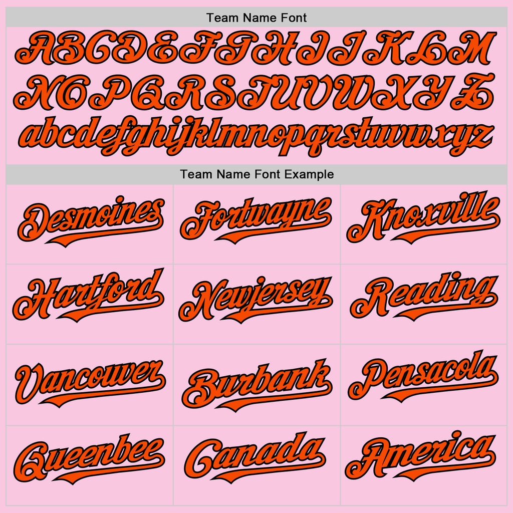 Custom Light Pink Orange-Black Mesh Authentic Throwback Baseball Jersey