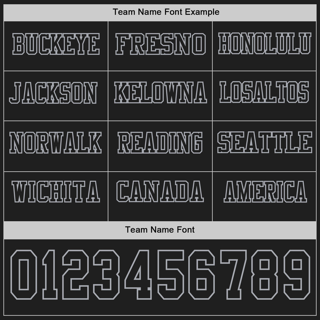 Custom Black Gray Long Sleeve Authentic Football Jersey