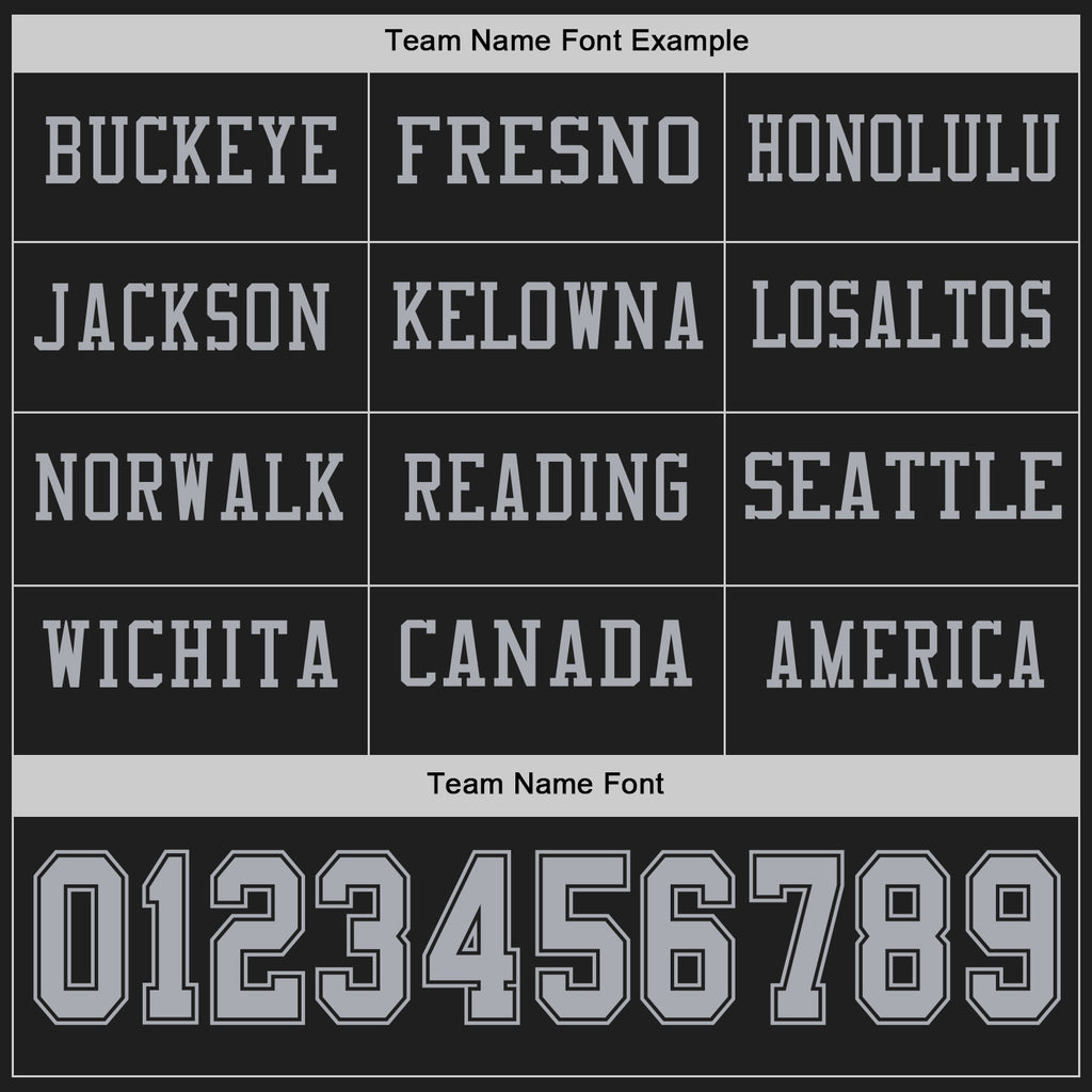 Custom Black Gray Long Sleeve Authentic Football Jersey