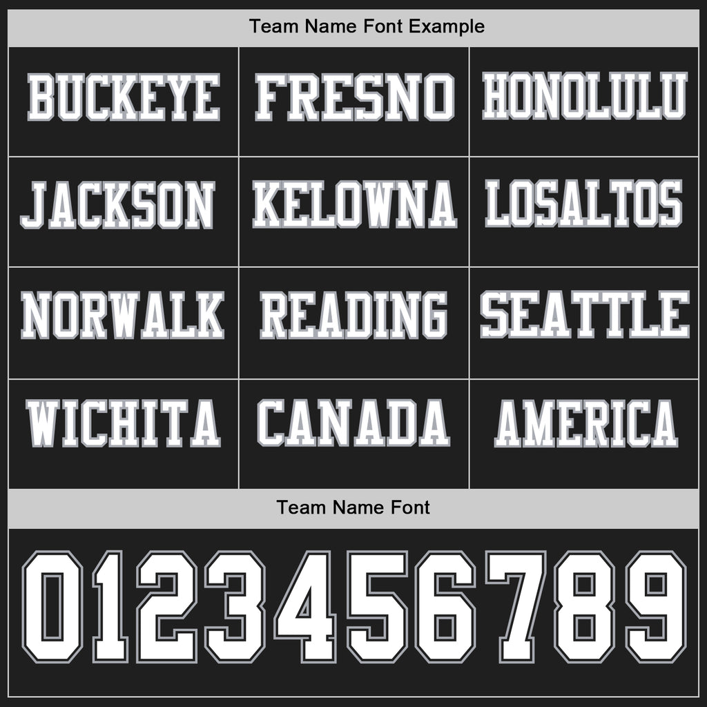 Custom Black White-Gray Long Sleeve Authentic Football Jersey