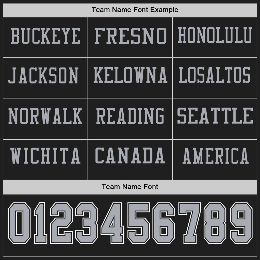 Custom Black Gray Long Sleeve Authentic Football Jersey