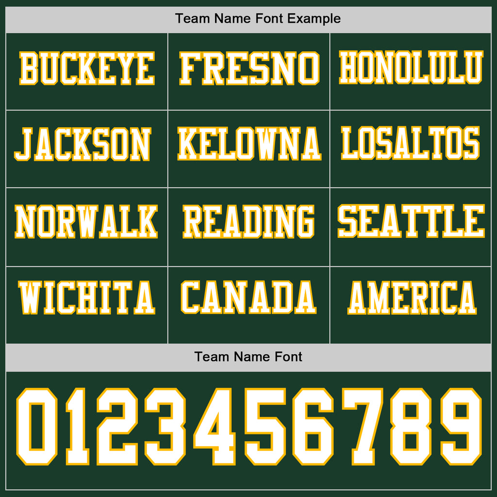 Custom Green White-Gold Long Sleeve Authentic Football Jersey