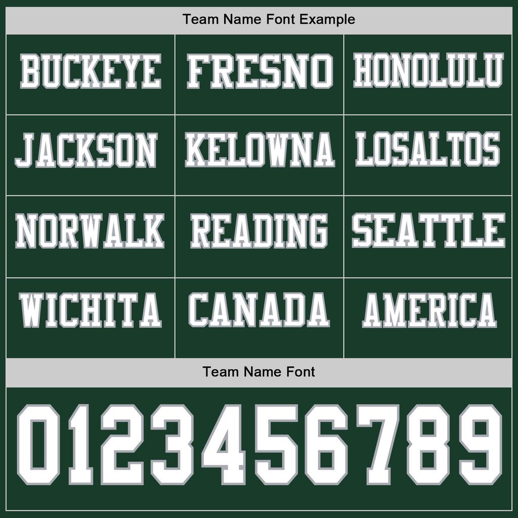 Custom Green White-Gray Long Sleeve Authentic Football Jersey