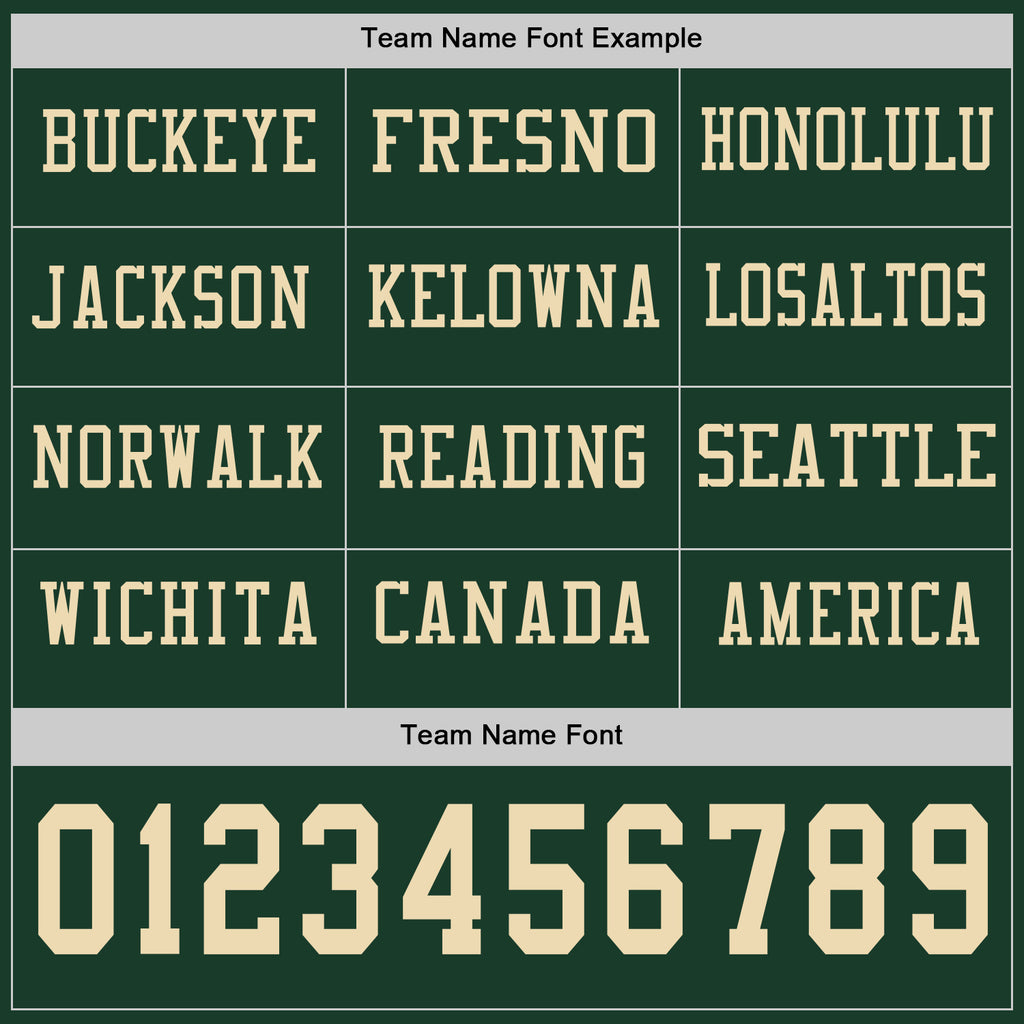 Custom Green Cream Long Sleeve Authentic Football Jersey