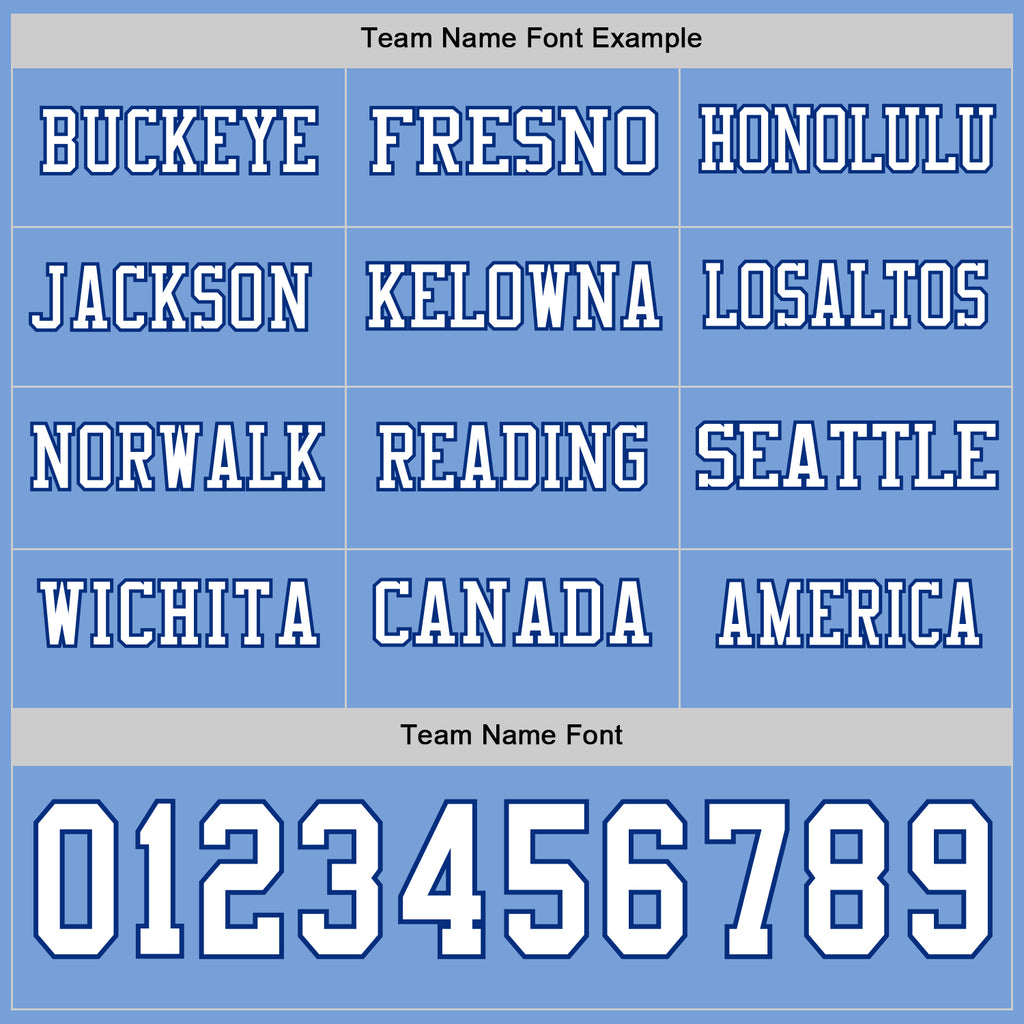 Custom Light Blue White-Royal Long Sleeve Authentic Football Jersey