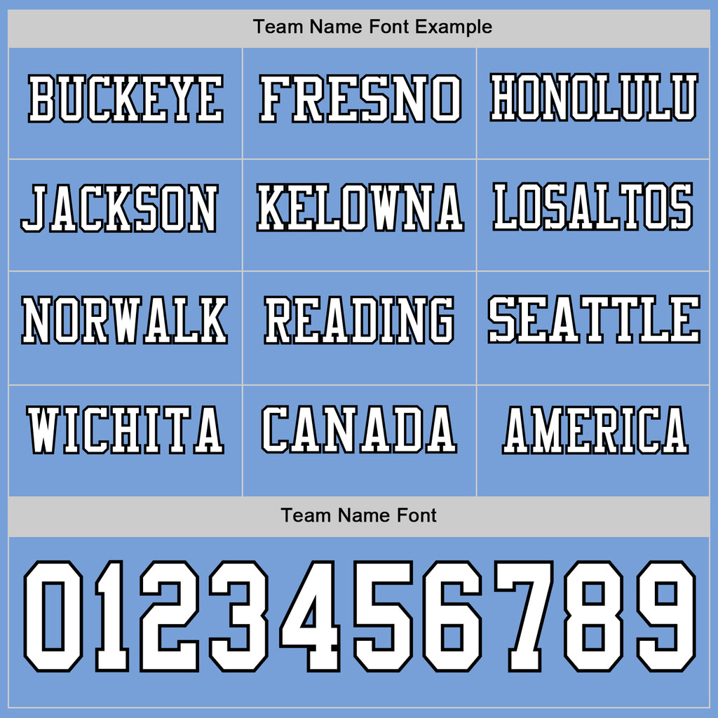Custom Light Blue White-Black Long Sleeve Authentic Football Jersey